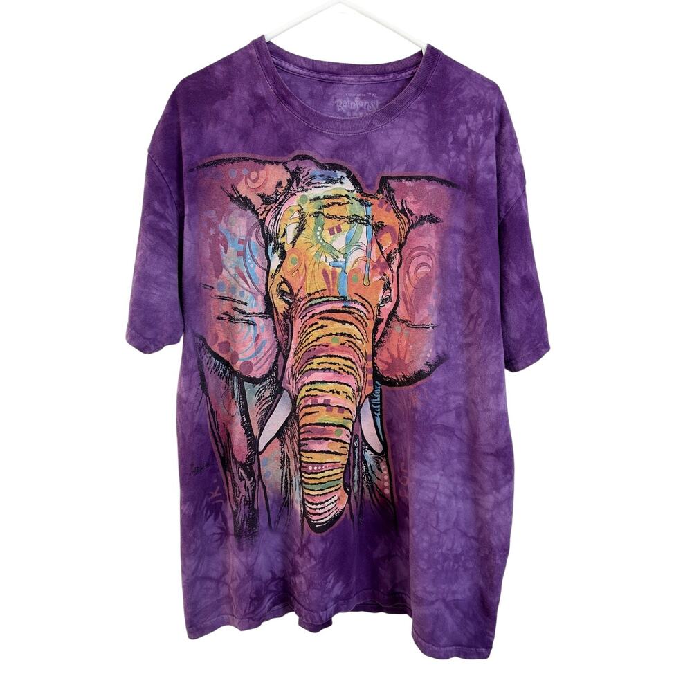 The Mountain Rainforest Cafe ELEPHANT Purple Short Sleeve Tee T-Shirt XL
